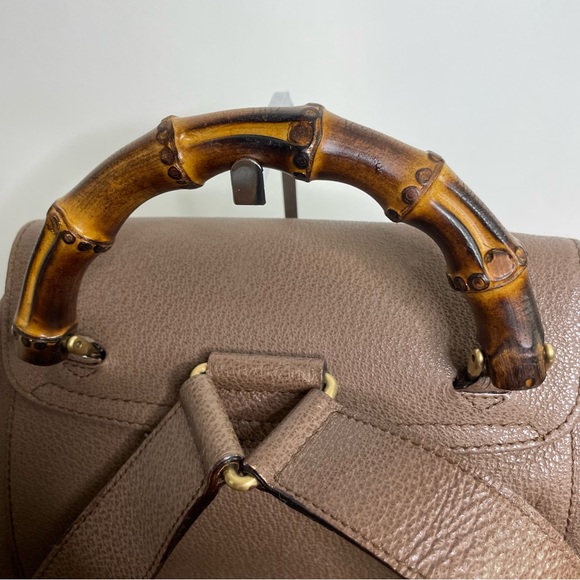 EUC Gucci Bamboo Leather Large Backpack with COA - Picture 6 of 14